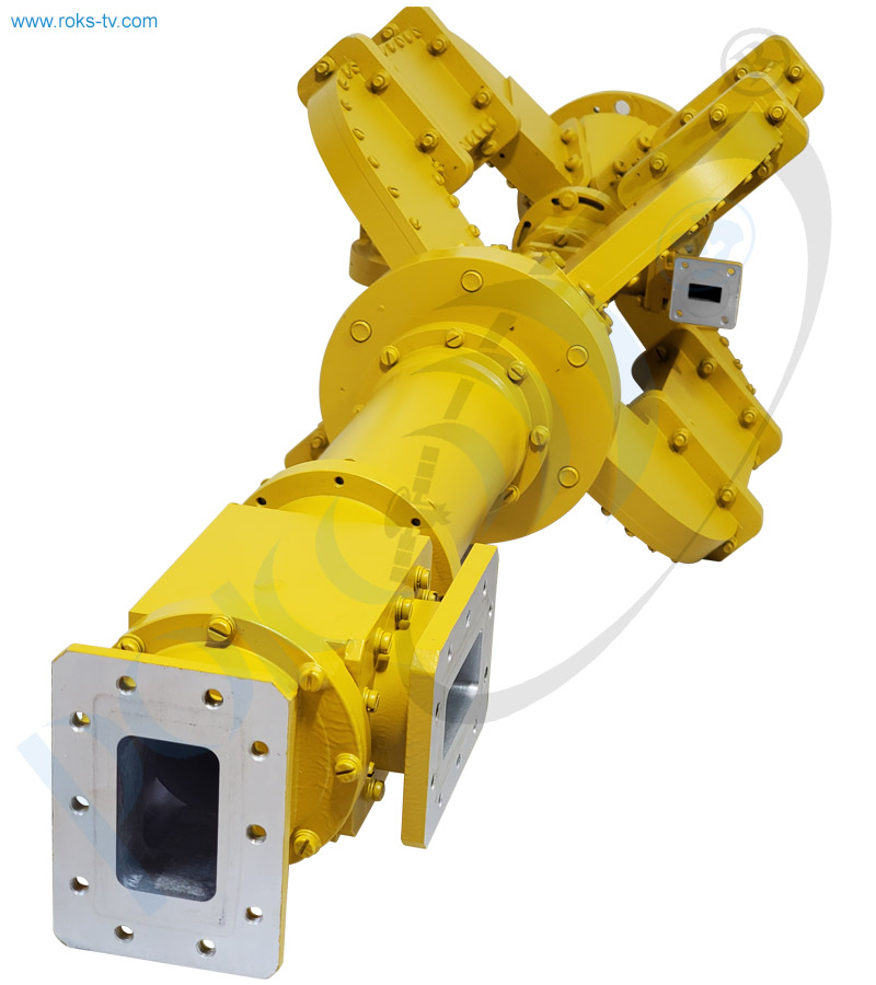 C / Ku band multipolarization antenna feed OMT with frequency range